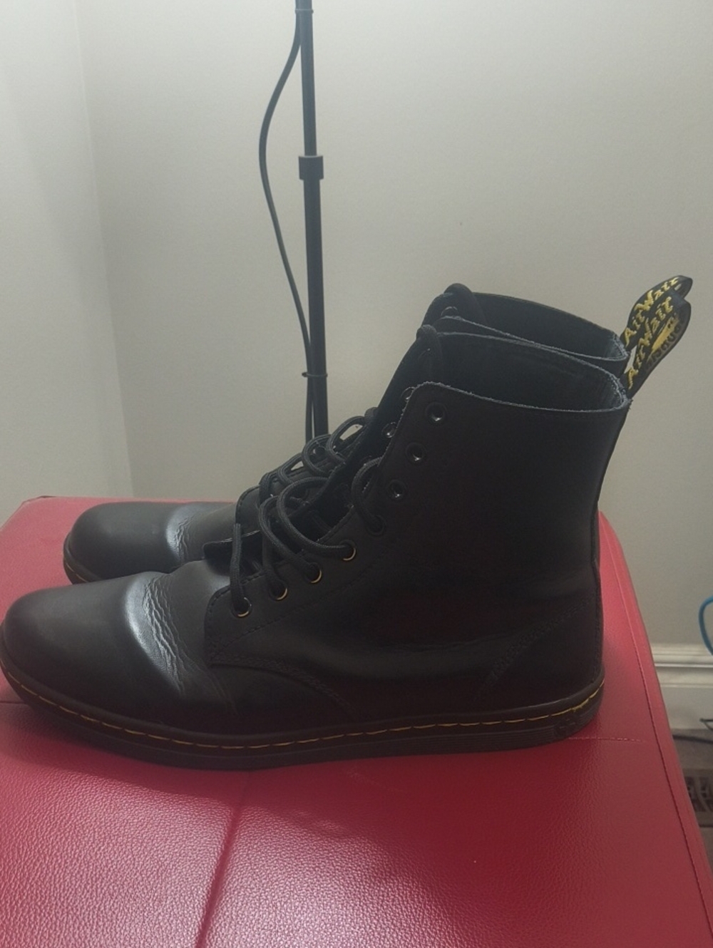 Dr. Martens Black Leather Lace-Up Ankle Boots